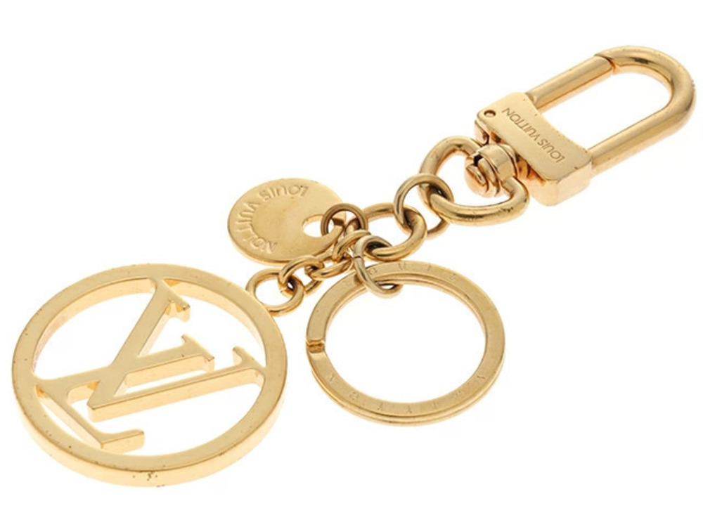 LOUIS VUITTON Bag Charm LV Circle Gold Plated
